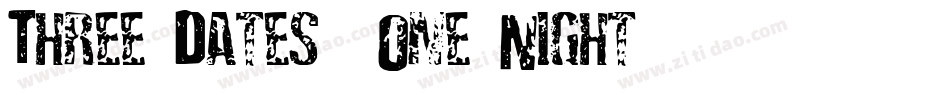 Three Dates, One Night字体转换
